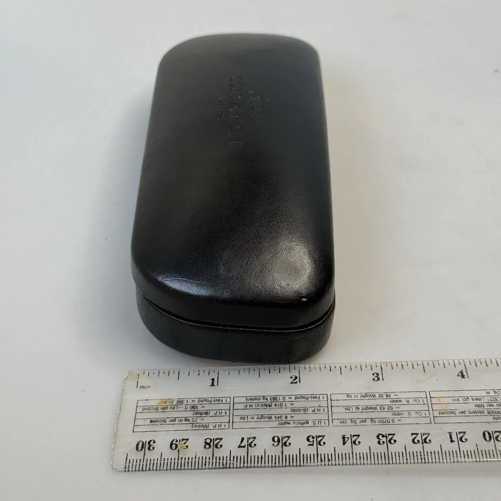 COACH New York Black Clam Shell Eyeglasses Sunglasses Hard Case Protective EUC